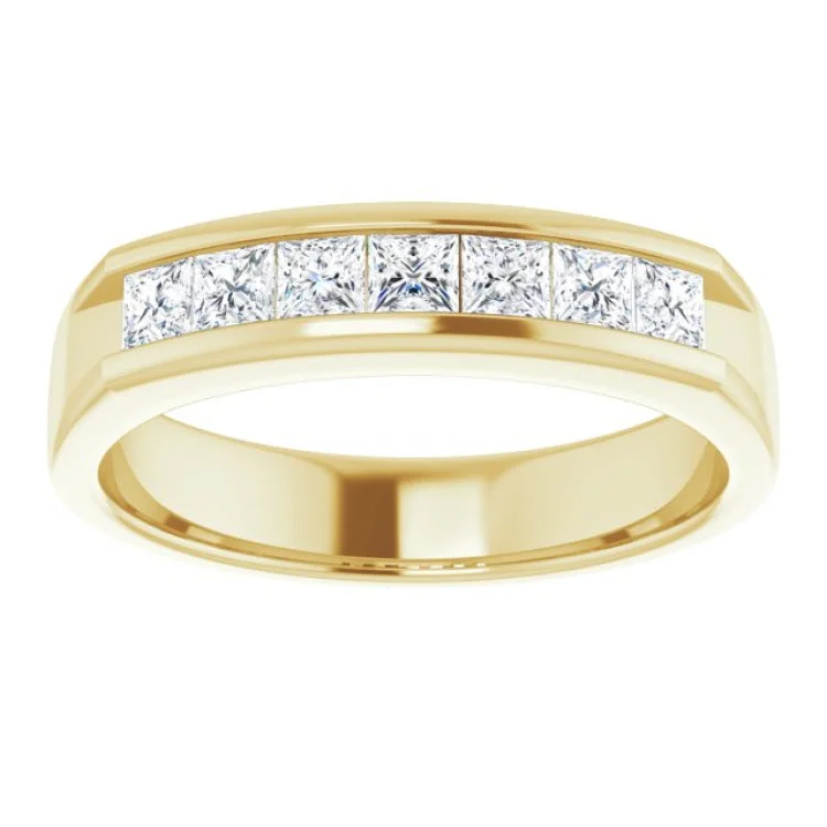 women’s halo diamond rings-14K Yellow 9/10 CTW Natural Diamond Band