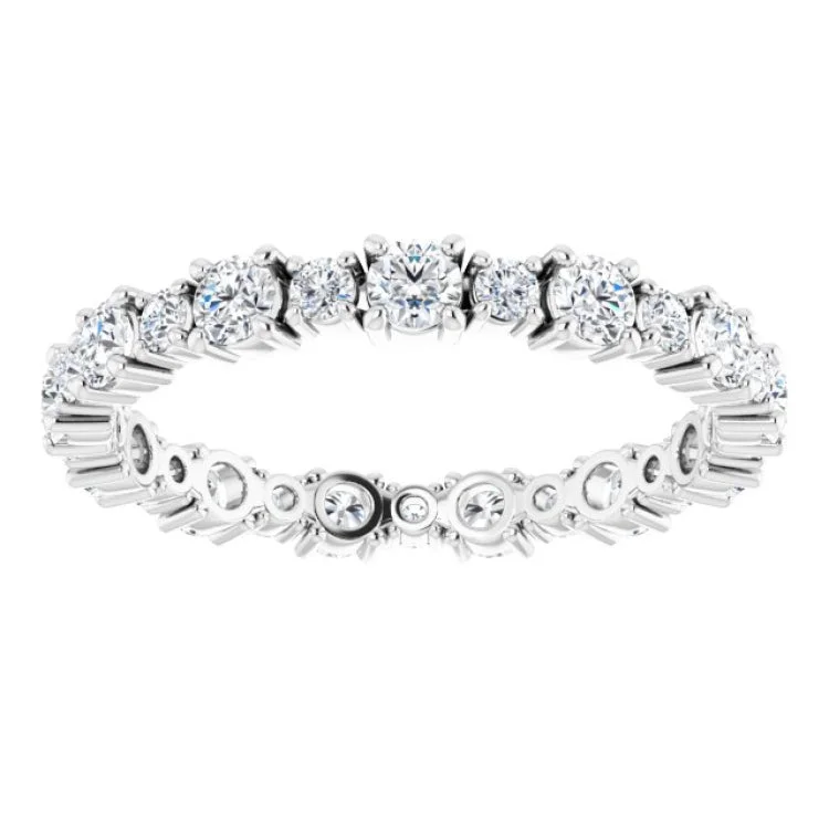 women’s diamond rings for women-14K White 1 1/5 CTW Lab-Grown Diamond Eternity Band Size 7