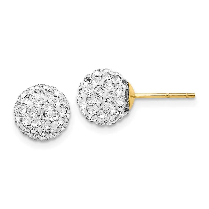 women’s chic earrings-14k Crystal 8mm Post Earrings