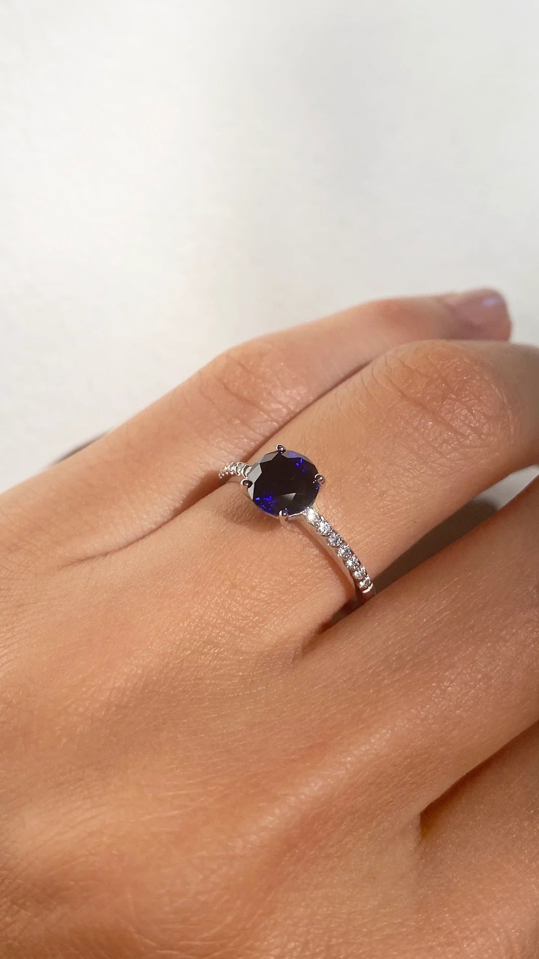 women’s fashion statement rings-Grande Blue Sapphire Ring