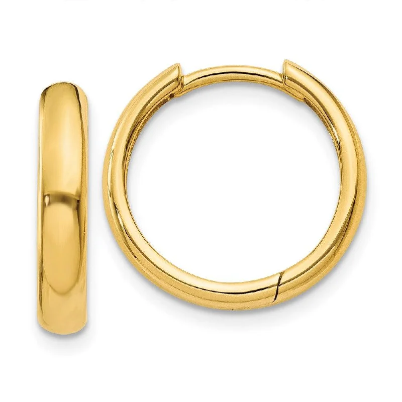 women’s small hoop earrings-14k Hinged Hoop Earrings