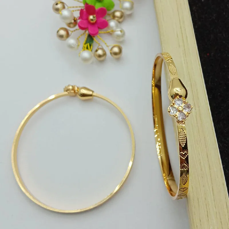 women’s matching bracelets-SP Jewellery Gold Plated Openable Kada