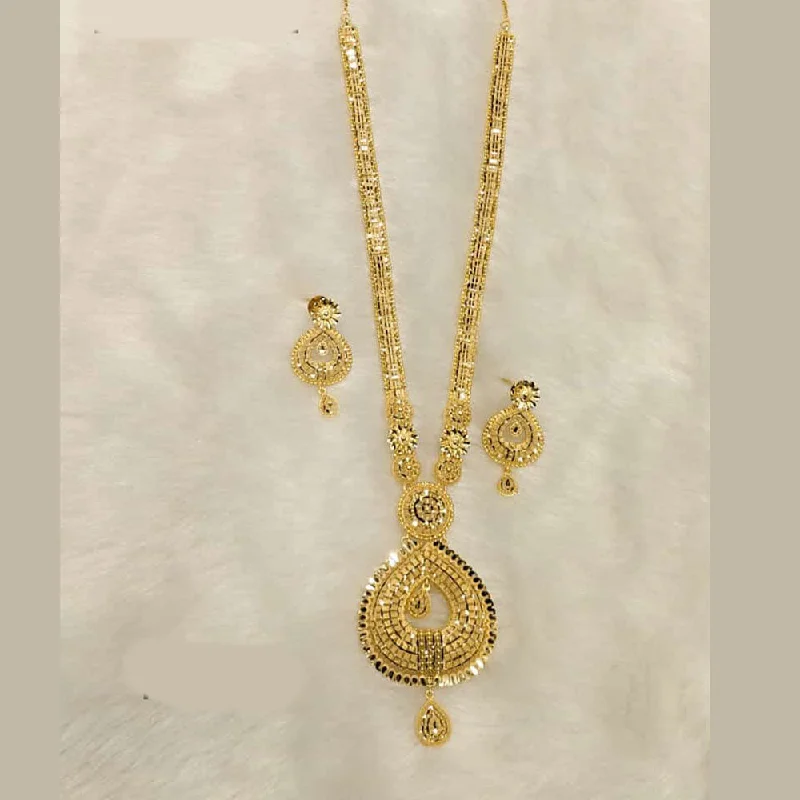 women’s infinity necklaces-Sunrise Gold  Forming Long Necklace Set