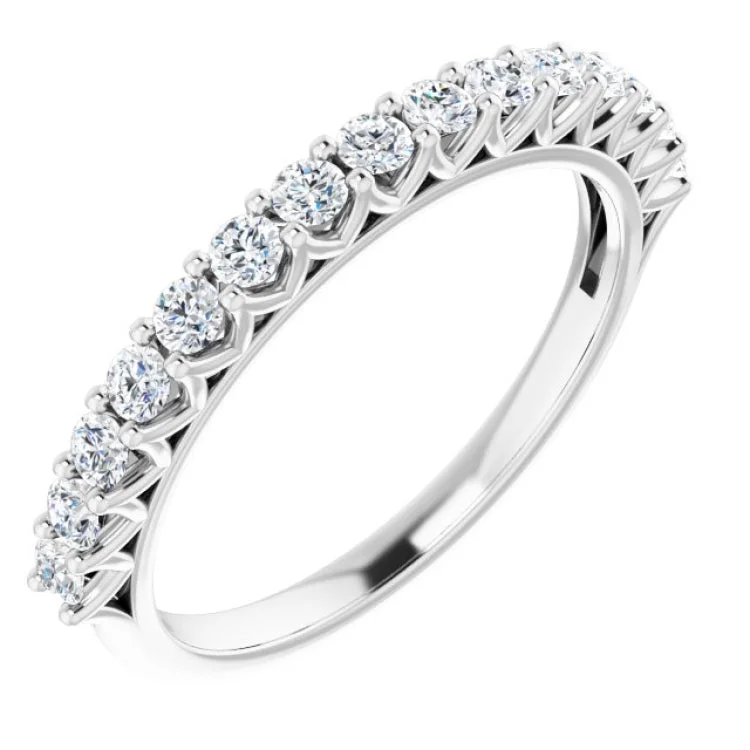 women’s vintage diamond rings-Platinum 1/2 CTW Lab-Grown Diamond Anniversary Band