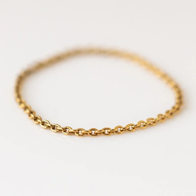 women’s luxury rings-Solid Gold Chain Ring