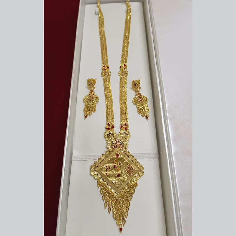 women’s diamond heart necklaces-Pari Art Jewellery Forming Long Necklace Set