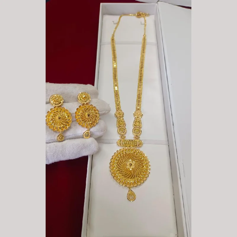 women’s crystal necklaces-Pari Art Jewellery Forming Long Necklace Set