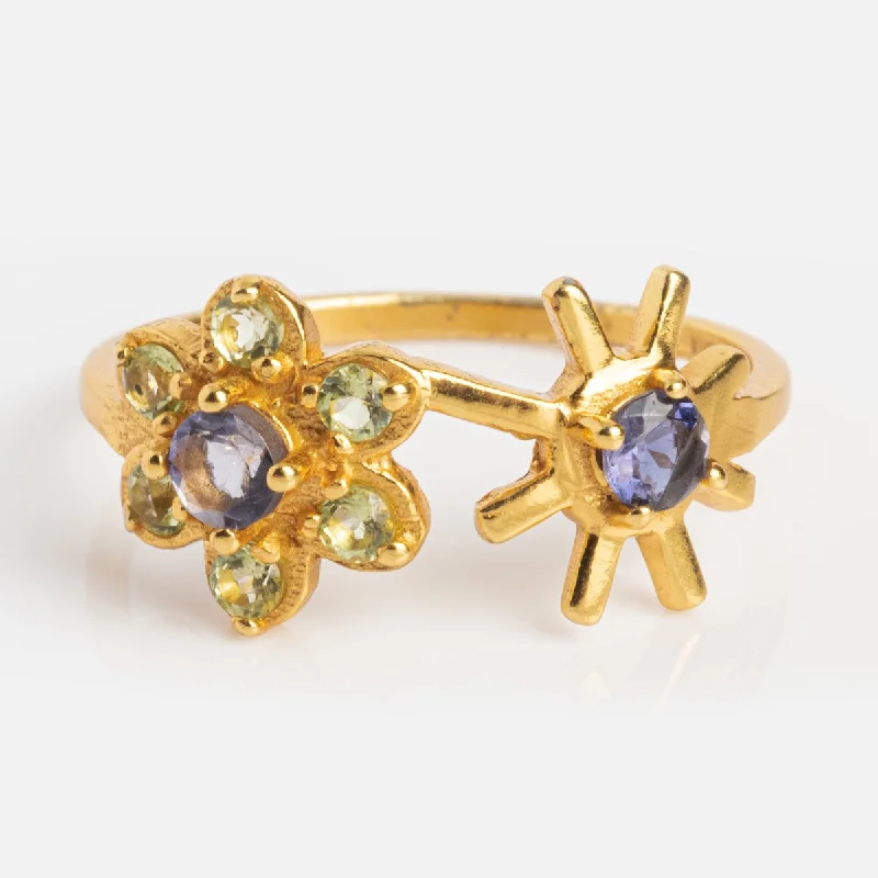 women’s statement gemstone rings-Sungoddess Ring