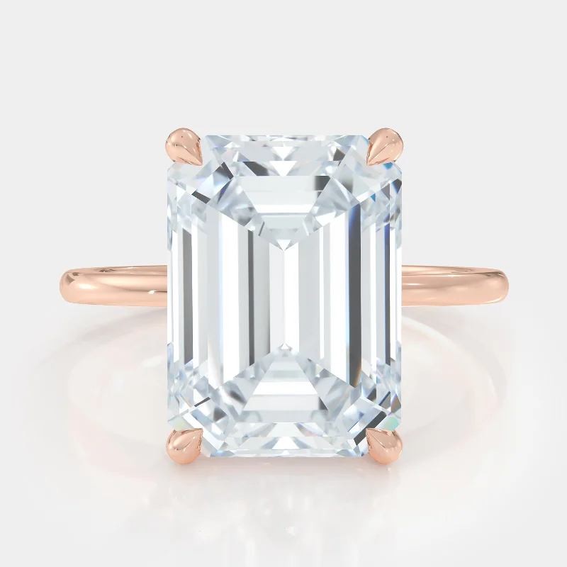 women’s stunning engagement rings-Emerald Cut Diamond Ring