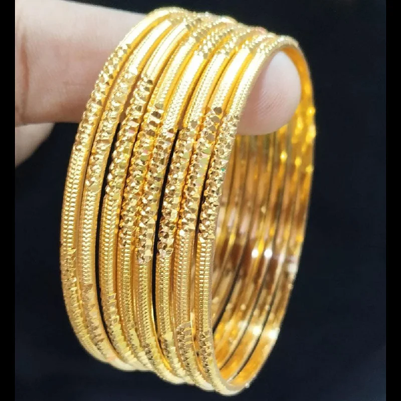 women’s bridal bangles-Manisha Jewellery Gold Plated Bangle Set