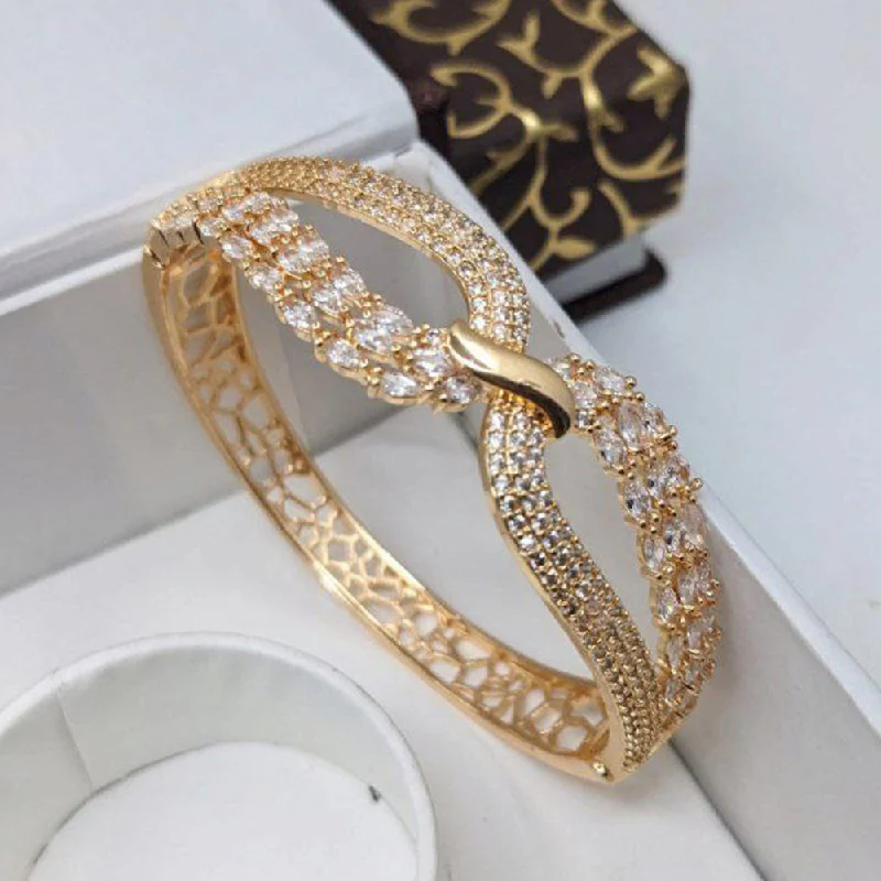 women’s chunky bangles-Aamrapali Gold Plated American Diamond Bangle