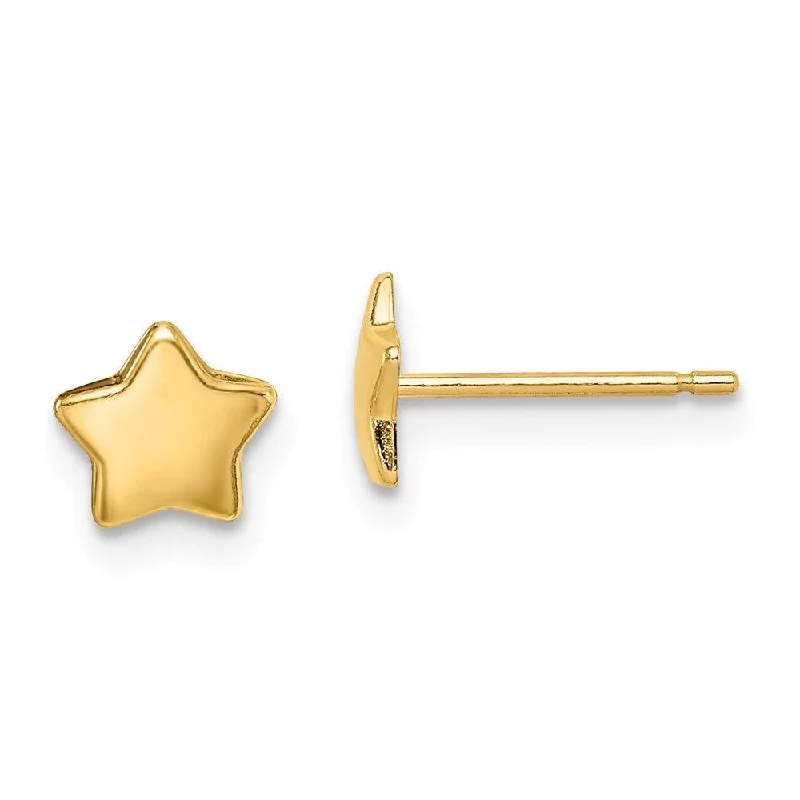 women’s colorful earrings-Madi K Kid's 14k  Star Post Earrings