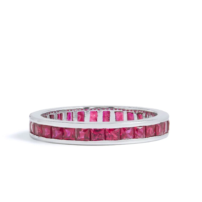 women’s wedding sets-Ruby Eternity Band