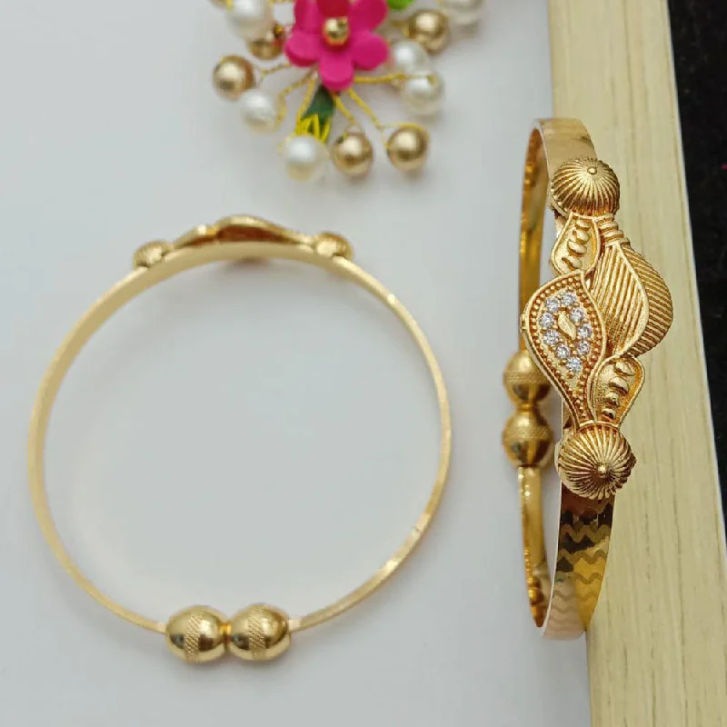 women’s minimalist bracelets-SP Jewellery Gold Plated Openable Kada