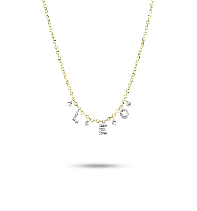 women’s elegant pearl necklaces-Custom Initial Diamond Necklace with 3 letters