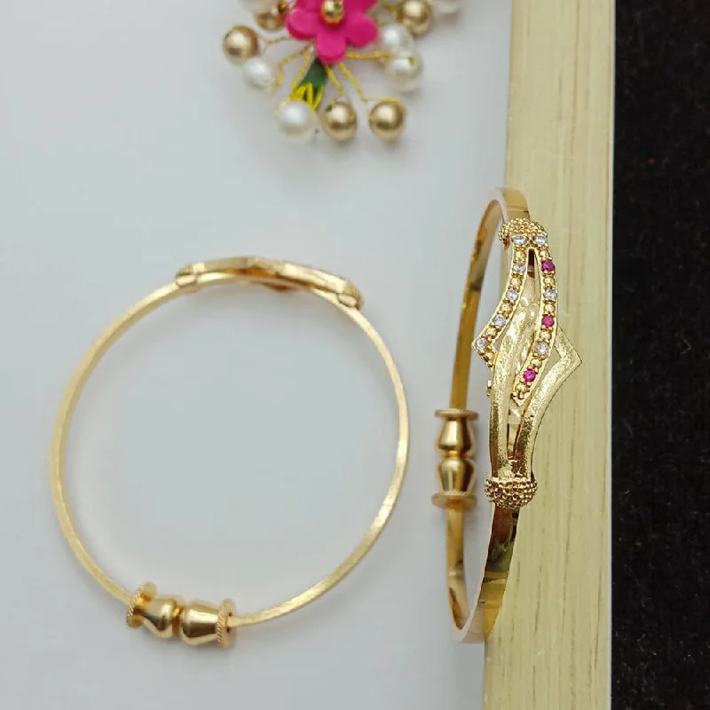 women’s classic bangles-SP Jewellery Gold Plated Openable Kada