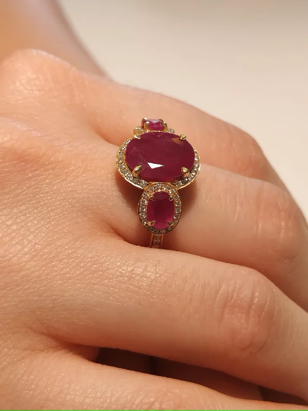 women’s gold engagement rings-Glory In Ruby Ring