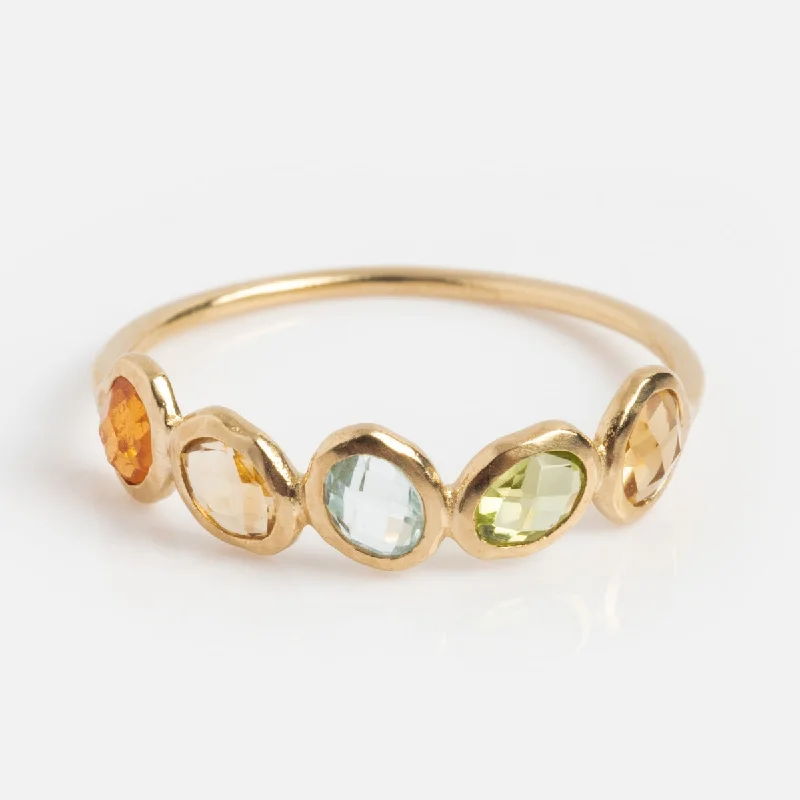 women’s gold rings for engagement-Solid Gold Organic Dawn Ring