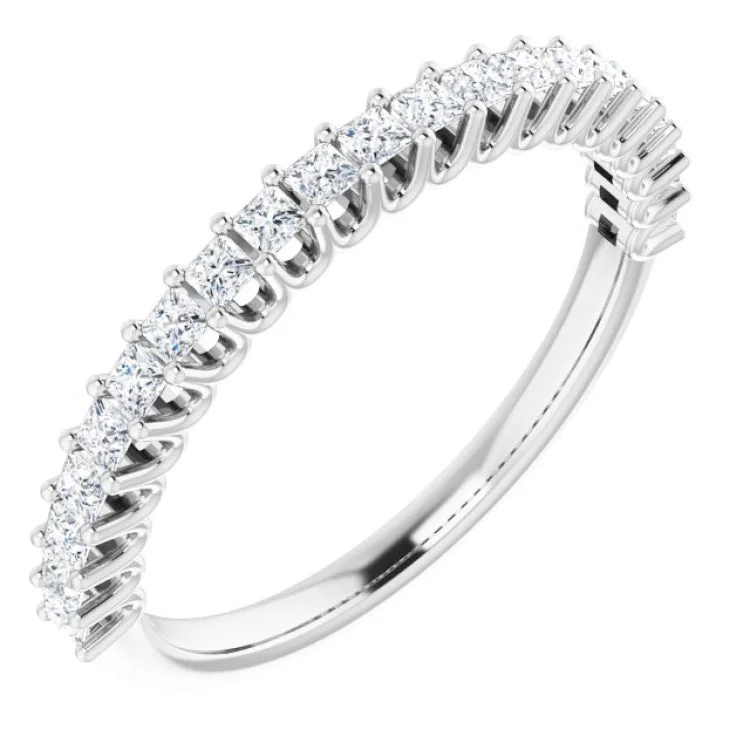 women’s boho rings-14K White 1/3 CTW Lab-Grown Diamond Anniversary Band