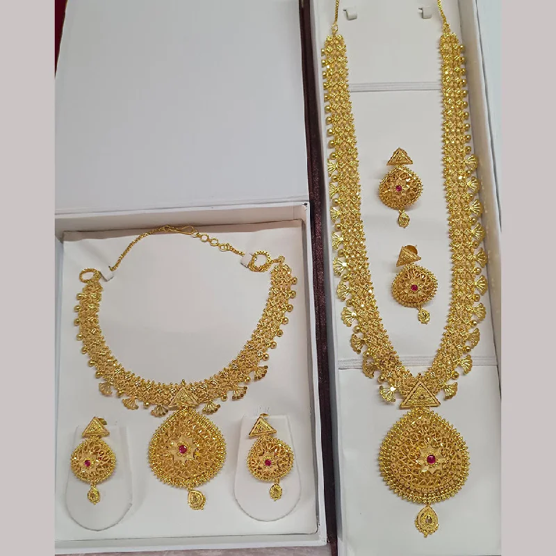 women’s luxury necklaces-Pari Art Jewellery Forming Double Necklace Set