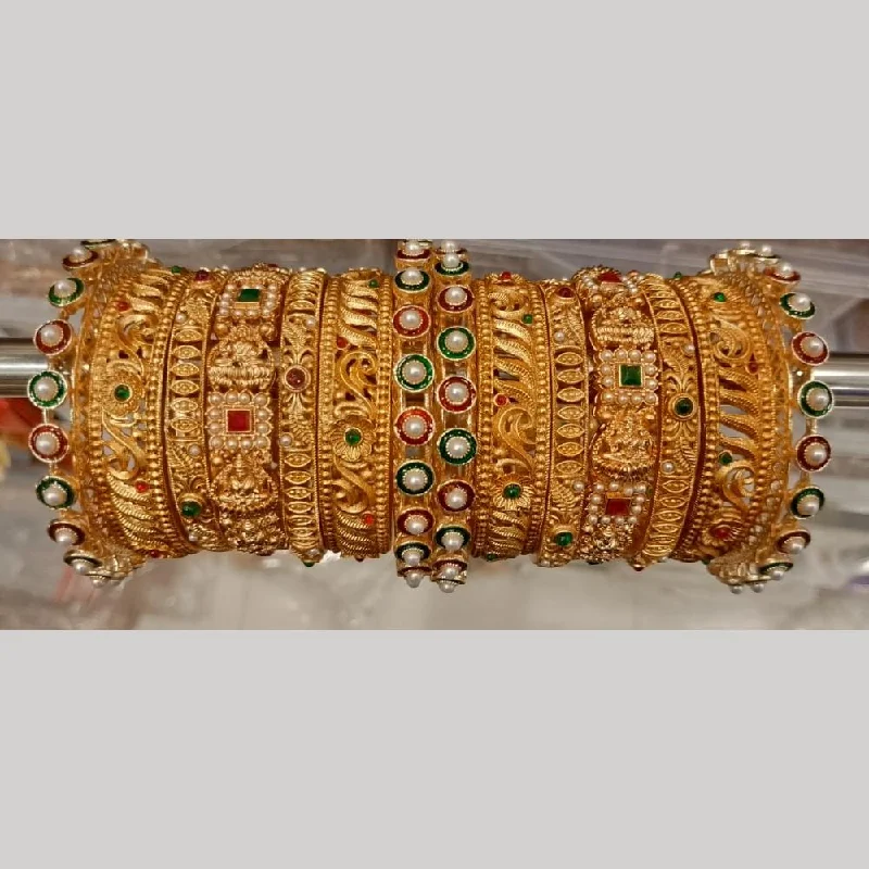 women’s eternity bangles-Pooja Bangles Pota Stone Meenakari Bangles