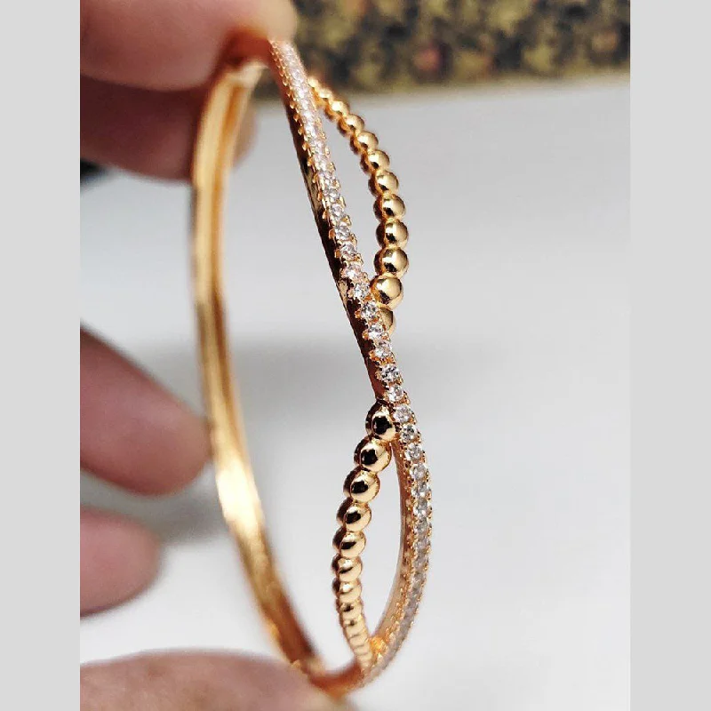 women’s trendy bracelets-Aamrapali Gold Plated American Diamond Bangle