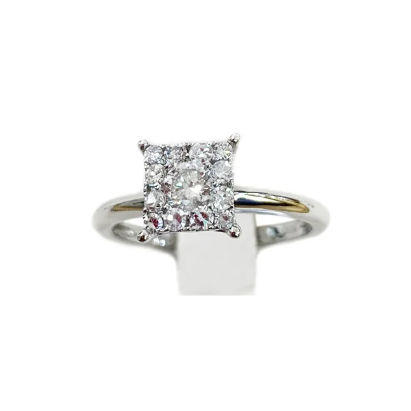 women’s white sapphire engagement rings-14k White Gold Diamond Ring