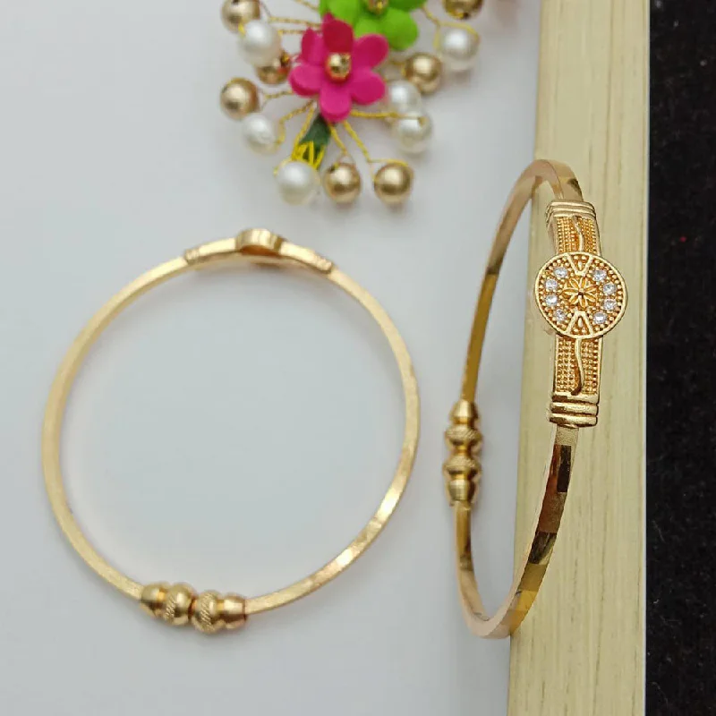 women’s diamond bangles-SP Jewellery Gold Plated Openable Kada