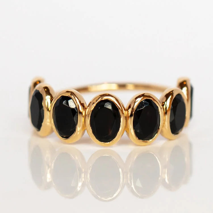 women’s unique rings-Violeta Black Onyx Ring