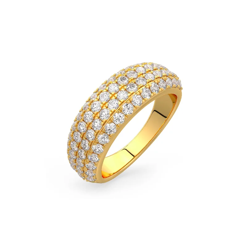 women’s large statement rings-Diamond Dome Pave Ring