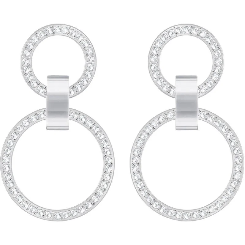 women’s star earrings-Swarovski Women's Pierced Earrings - Hollow, Silver Tone | 5349353