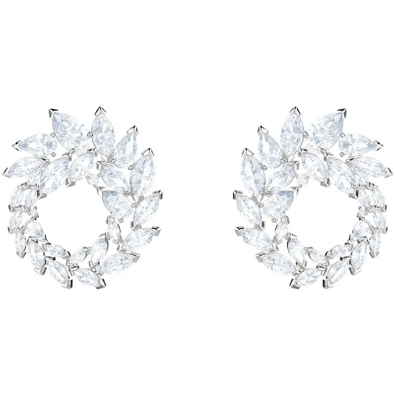 women’s stud earrings-Swarovski Women's Earrings - Louison Rhodium Plated Czech White Crystal | 5450934