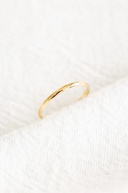 women’s silver stackable rings-Thin Infinite Ring