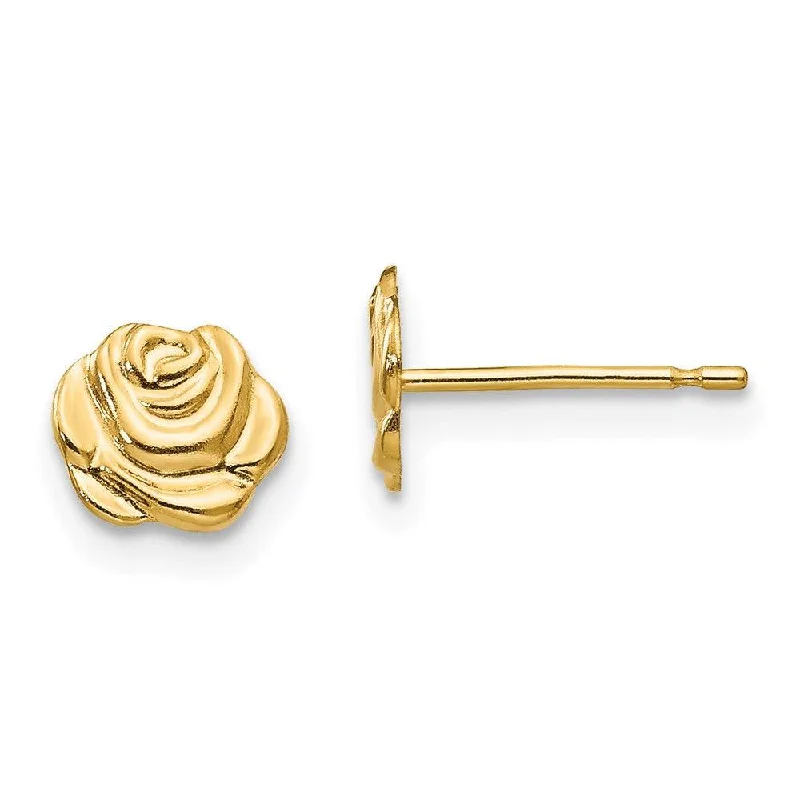 women’s long dangling earrings-Madi K Kid's 14k  Flower Post Earrings