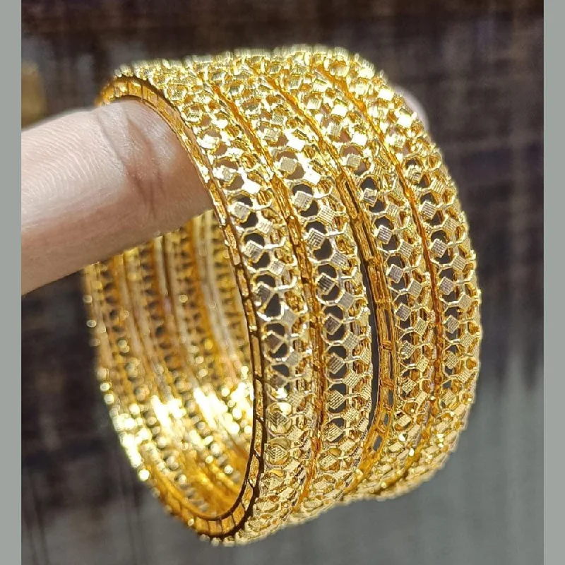 women’s vintage bangles-Manisha Jewellery Gold Plated Bangle Set