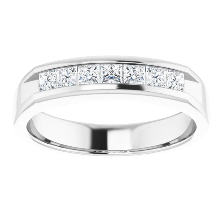 women’s sapphire engagement rings-14K White 3/4 CTW Natural Diamond Band