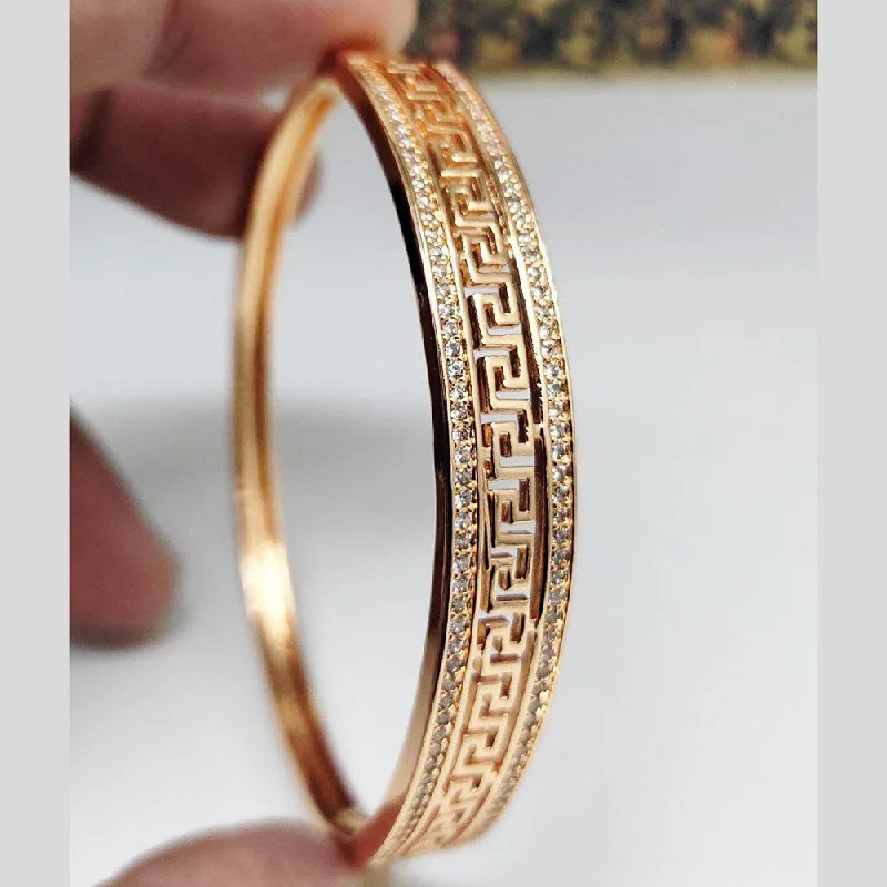 women’s stretch bracelets-Aamrapali Gold Plated American Diamond Bangle