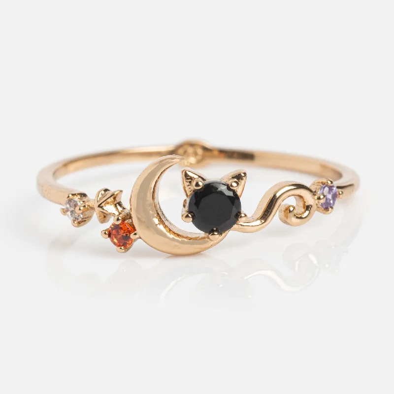 women’s gemstone rings-Spookitty Ring