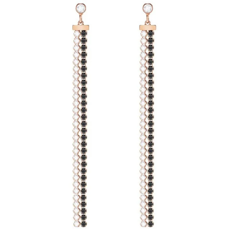 women’s long dangling earrings-Swarovski Women's Earrings Jackets - Subtle Gold Plated Crystal Drop | 5403217