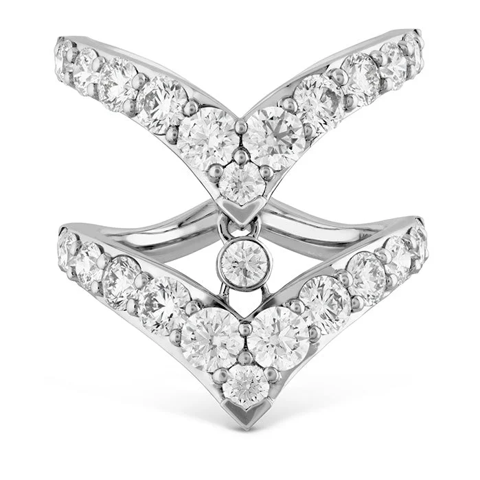 women’s stunning engagement rings-Hearts On Fire Triplicity Double Pointed Diamond Ring