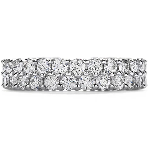 women’s affordable platinum engagement rings-Hearts On Fire Double-Row Eternity Band Right Hand Diamond Ring