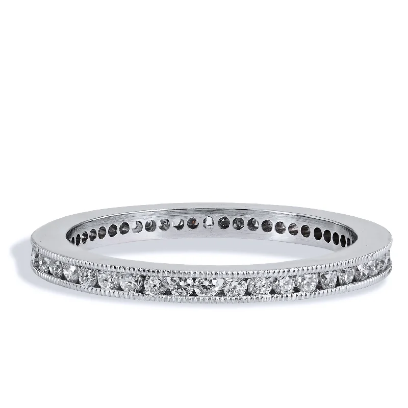 women’s stackable diamond rings-Brilliant Cut Diamond Band Ring