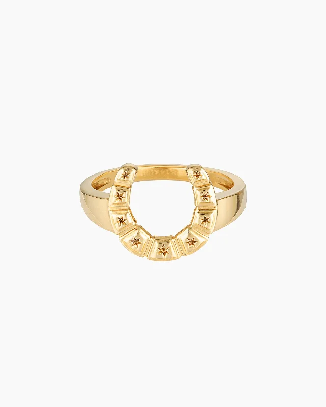 women’s classic gold rings-FORTUNA RING