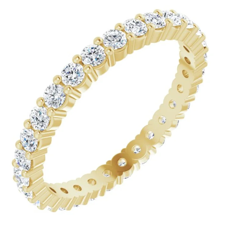 women’s eternity bands-14K Yellow 9/10 CTW Lab-Grown Diamond Eternity Band Size 4.5