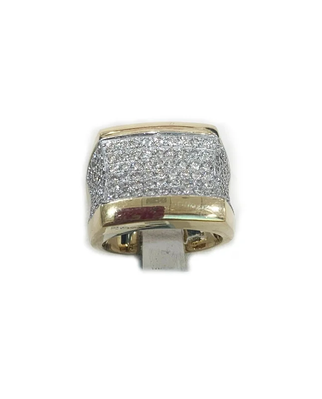 women’s engagement rings with a twist-14k 2 Tone Mens Diamond Ring