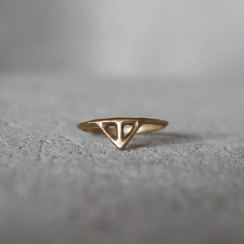 women’s heart rings-Taika Small Ring Bronze