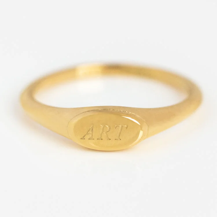 women’s wedding ring sets-ART Signet Ring