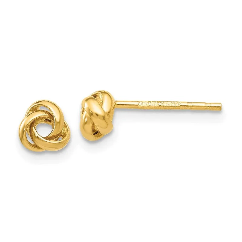 women’s modern earrings-14k Polished Knot Post Earrings