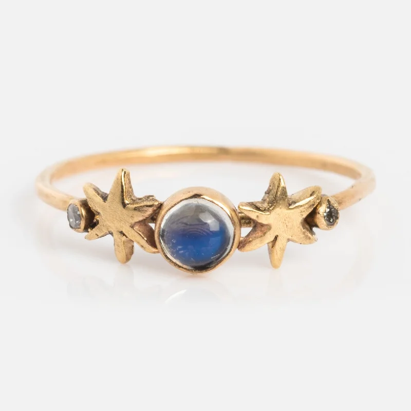 women’s gold and diamond rings-Cosmic Ring