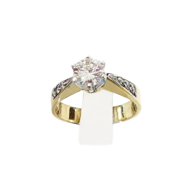 women’s custom engagement rings with diamonds-14k Yellow Gold Diamond Ring